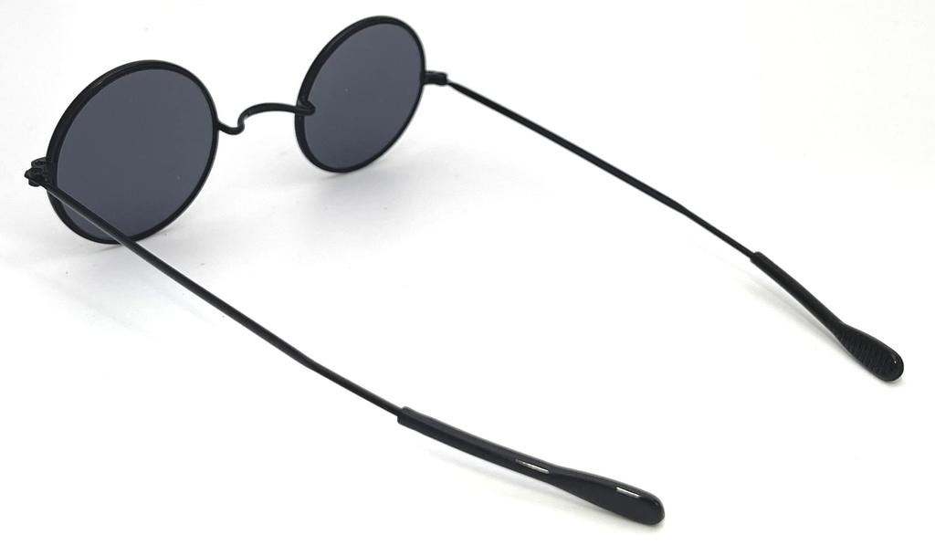[CYPHUS] Cyphus Round Glasses, Small, Compact, UV Protection, Trendy Fashion, SK-ON-1 (BlackSmoke)