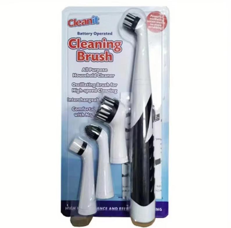 leaning brush Cleaning Tool With 4 Brushes Multifunctional Electric Cleaning Brush Cleaning Supplies