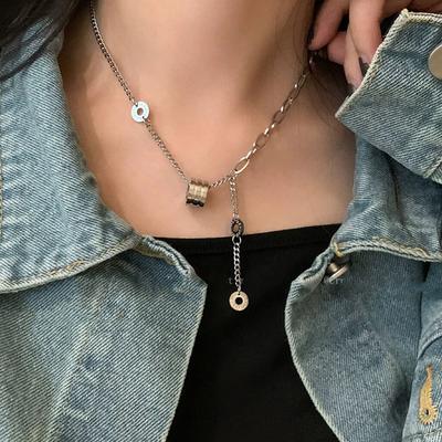 Simple~ Small Waist Fringed Titanium Steel Necklace Female Hip-Hop Trendy Brand Sweater Chain Fashionable Personalized Collarbone Chain
