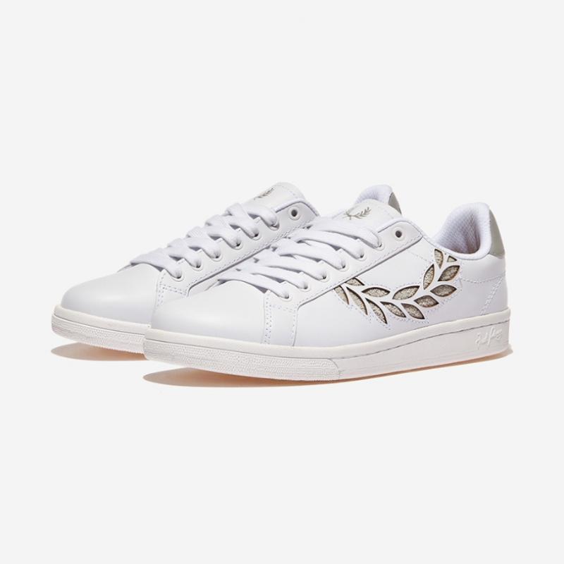 Fred Perry B721 Leather Branded B7323 White Limestone  549 