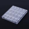 20 Grids Clear Nail Art Display Tray Glitter Rhinestone Decor Storage Box Case