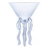 Octopus Cocktail Glass Set of 4,Transparent Martini Glass Creative Jellyfish Glass Cup Juice Glass Great for Whiskey/Margarita