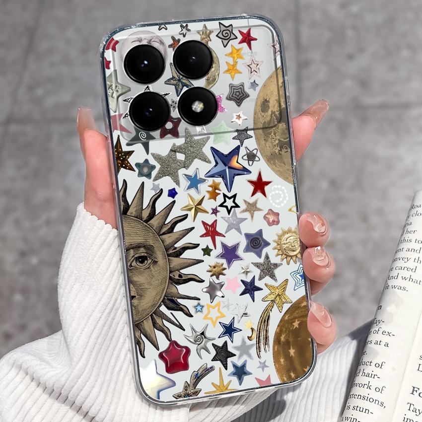 Case For Redmi K70e K60e K80 K70 K60 K50 K40 K30 K20 Pro K30i Cute Cartoon Piggy Pattern Phone Cover Transparent TPU Anti Fall Shell For Redmi Housing