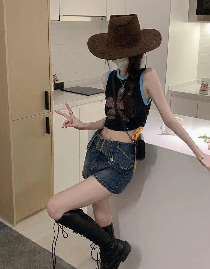 Women's High-Waisted Denim Midi Skirt: Retro, Anti-Exposure, Bodycon Style