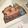 Kapibara bathroom floor mat, toilet door absorbent floor mat, toilet non-slip diatom mud toilet floor mat