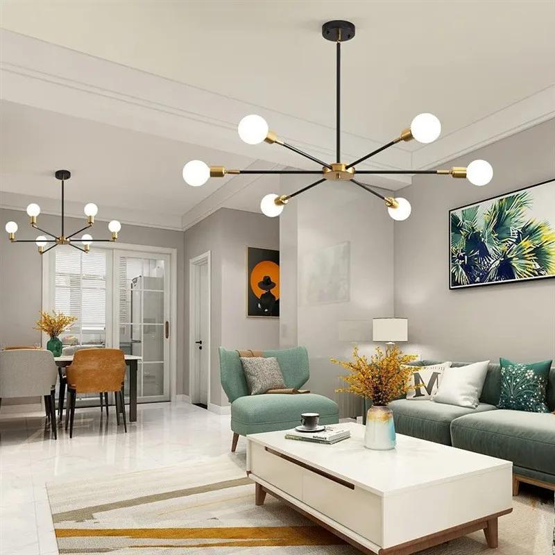 Magazin de îmbrăcăminte vintage american, bar, restaurant, sufragerie, 6 lumini LED de tavan din fier, cu personalitate creativă simplă pentru cameră