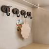 Decorative Storage Hook Adhesive Hook, Load-Bearing Wall Hanger, with High-Adhesive Backing Heavy Duty Retro Style for Bathroom Kitchen Entrance Hall