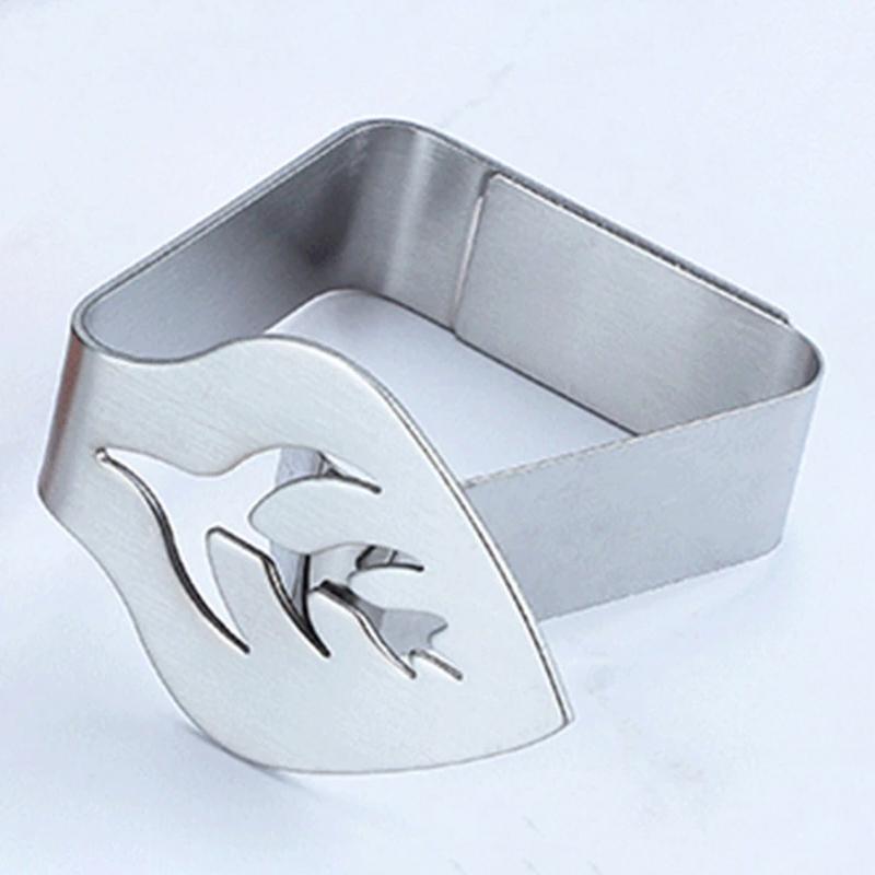 4Pcs Stainless Steel Tablecloth Clips Decorative Leaf Butterfly Tablecloth Clamp Table Cover Clamps For Picnic Bbq Wedding Decor
