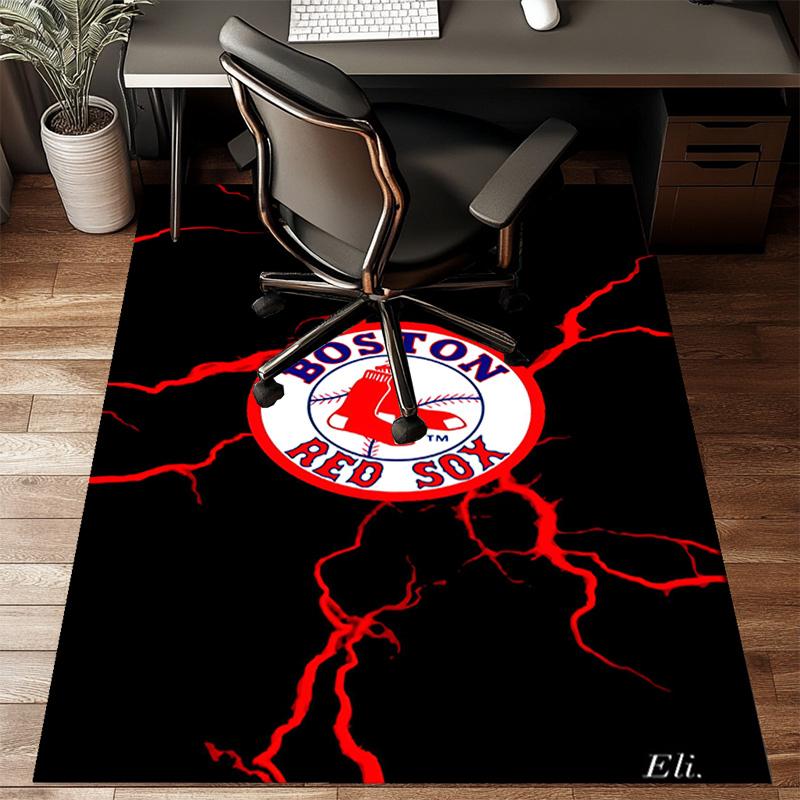 Boston Sox Hockey Floor Mat for Living Room, Game Rooms, Office, Bedroom, Office Floor Mat Playful Design, Christmas Fan Gifts