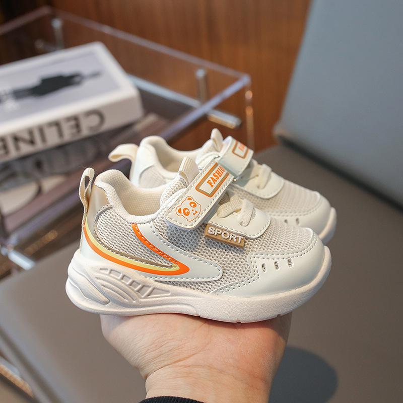 

2025 Spring Infant & Toddler Walking Sneakers - Functional Mesh Baby Girl Shoes Size Range 16-20, Min 5 pairs брудно-білий