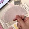 4PCS/Set Thickened Straight Ruler Transparent Set Square Multifunctional Jelly Ruler Set  Boys/Girls