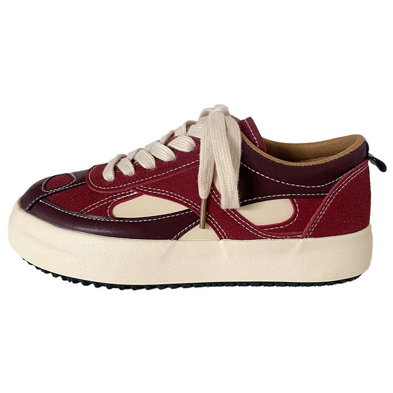 

6567 latex insoles/three colors/platform shoes women s shoes/board shoes/casual shoes/2024 new niche models 40