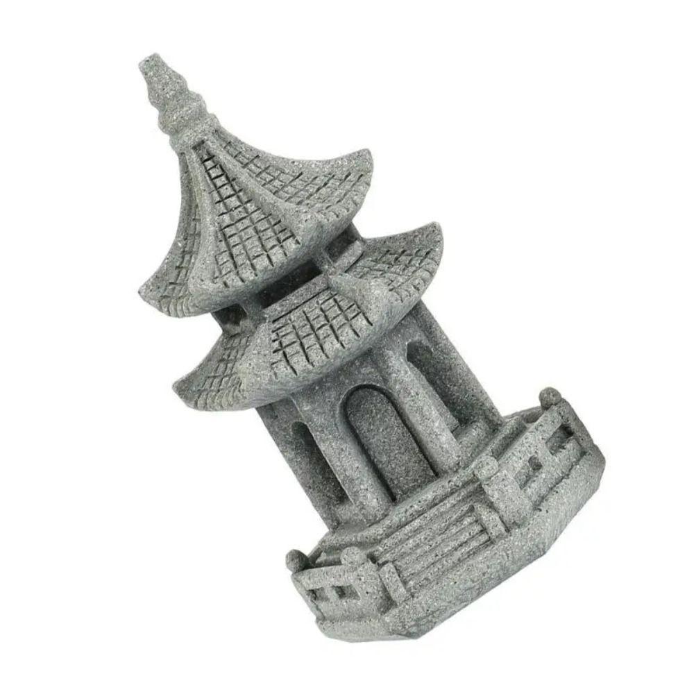 Multifunctional Gardening Sandstone Pagoda Pagoda Garden Miniature Sculpture  Aquarium Hiding Cave