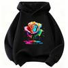 Colorful Flower Design Floral Gothic Hoodie Kids Children's Sweatshirt Hoody for Boys Girls Autumn Winter Casual Hoodies