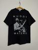 Vintage 1992 Muddy Waters Schwarzes Baumwollhemd S5XL Unisex Cl290