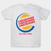 Men Black Print T-shirt Cheezborger Cheezborger Cheezborger No-Cut Transfer Paper Print Cotton Tshirt