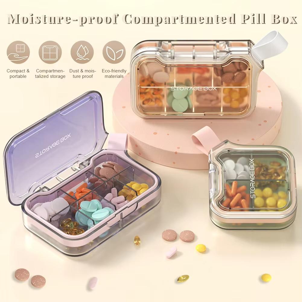 Mini Pill Case Waterproof Airtight Pill Container For Daily Use Travel Sealed Pill Box For Pocket Purse Medication