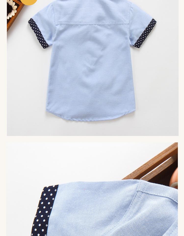 Trendy Boys' Summer Short-Sleeved Casual Shirt for Children
