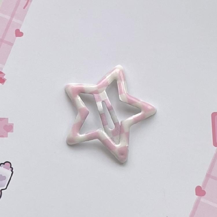 10lots Eye Catching Lattice Star Hairpin Children Cartoon Unisex Hair Clip for Enhancing Hairstyles In Various Settings