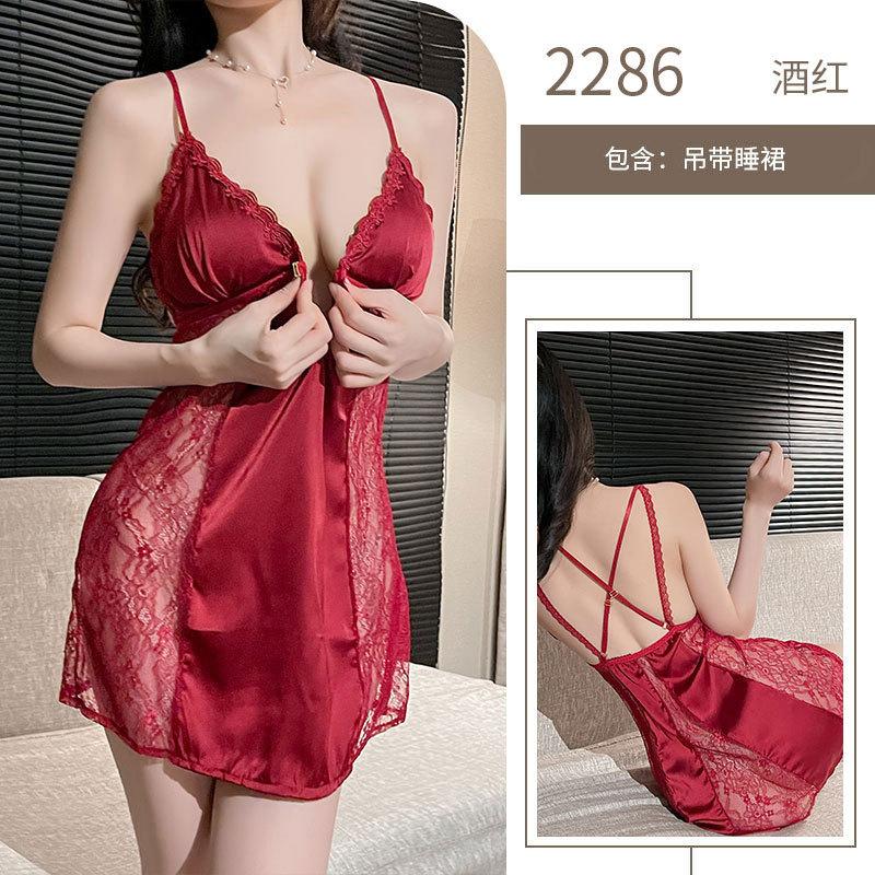 Sexy sexy underwear pure desire wind mesh perspective sex interest with chest pad front buckle deep V passion