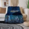 1pc Hogwarts Castle Night Sky Cartoon Blanket,Portable Throw for Travel & Camping, All Season Cozy Blanket,Ideal Gift