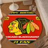 Chicago Hockey Round Rug for Livingroom,Bedroom, Palyroom, Chair Rug, Area rug, Circle Carpet, Large Size Decor Fan Christmas gift