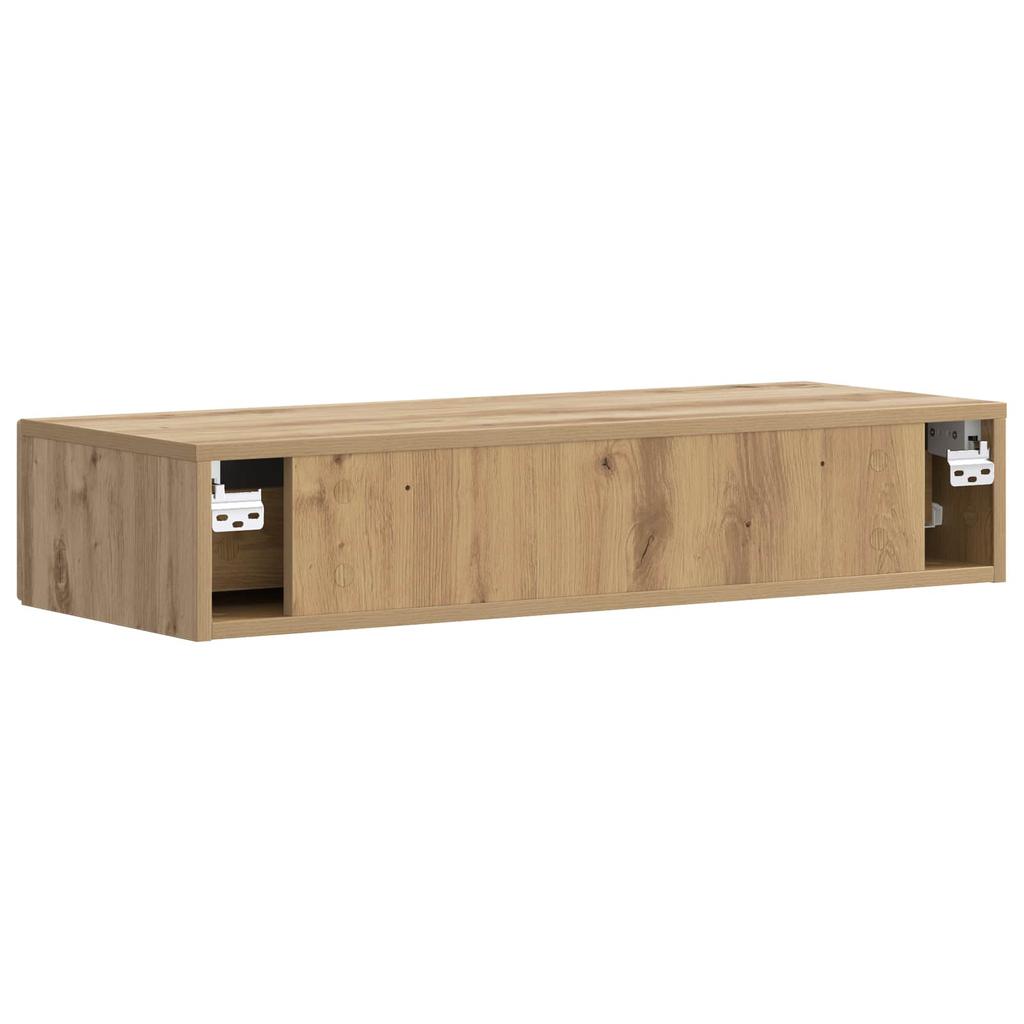Wall Mounted Side Table Artisan Oak 87.5 X 34.5 X 17 Cm