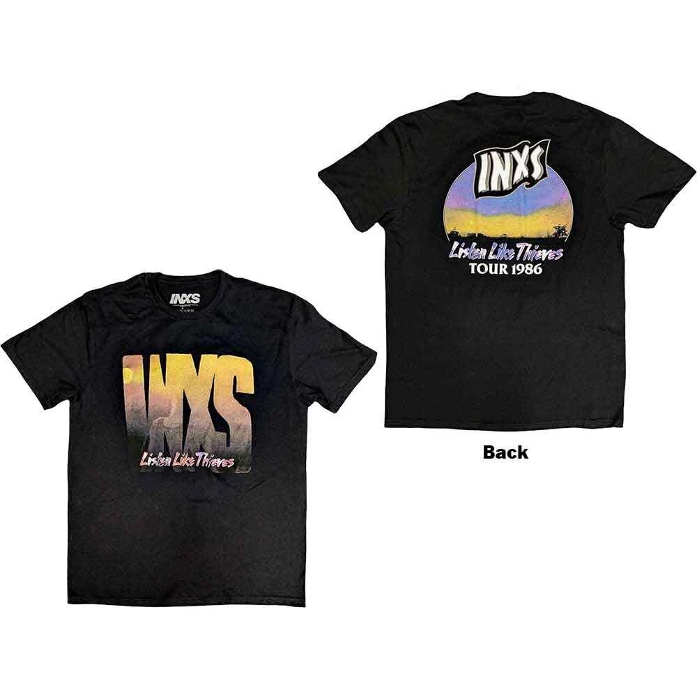 

INXS List Like Thieves Tour 1986 Official Merchandise 100% Cotton T-shirt Mens Tees Top M/L/XL New S