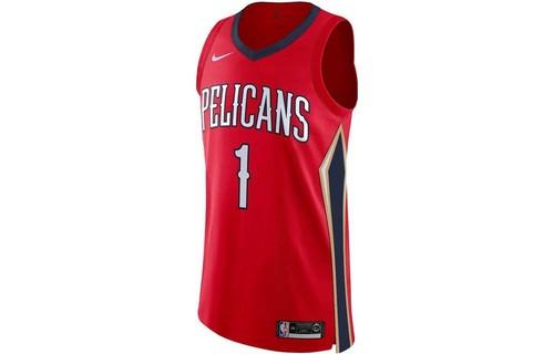 Nike SS21 NBA Pelicans Zion Williamson Letter Print Basketball Vest M глубокий/красный