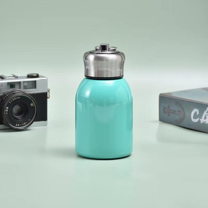 

Stylish Mini 304 Stainless Steel Pocket Thermos Cup - Portable and Sleek for Outdoor Use 300ml 304 Liner синий