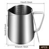 1/2/4PCS Coffee Milk Frothing Pitcher Jug 900ml Stainless Steel Milk Jugs Coffee Latte Frothing Art Jug Mug Cup Cappuccino Baris