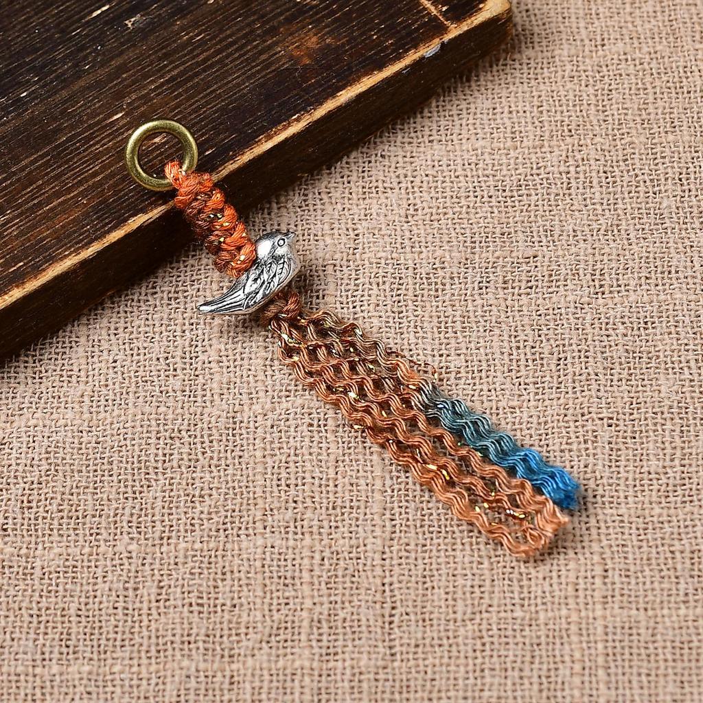 Original Tibetan-Style Silver Brass Drip Accessories for DIY: Handmade Woven Bag, Phone, or Car Hanging.