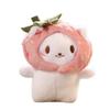 Adorable Plush Cat Toy With Cute Taiyaki Headgear Keychain Charm For Bags 12cm