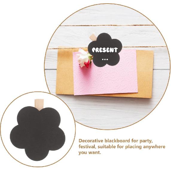 10pcs Food Label Clamps Labels Blackboard Clip Ins Clips Message Board Clamps Signs Clamps Clothes Pins Wooden Mini Chalkboard Clip Memo Clip Note