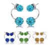 Fashionable Shamballa Diamond Ball Ceramic Double Earrings