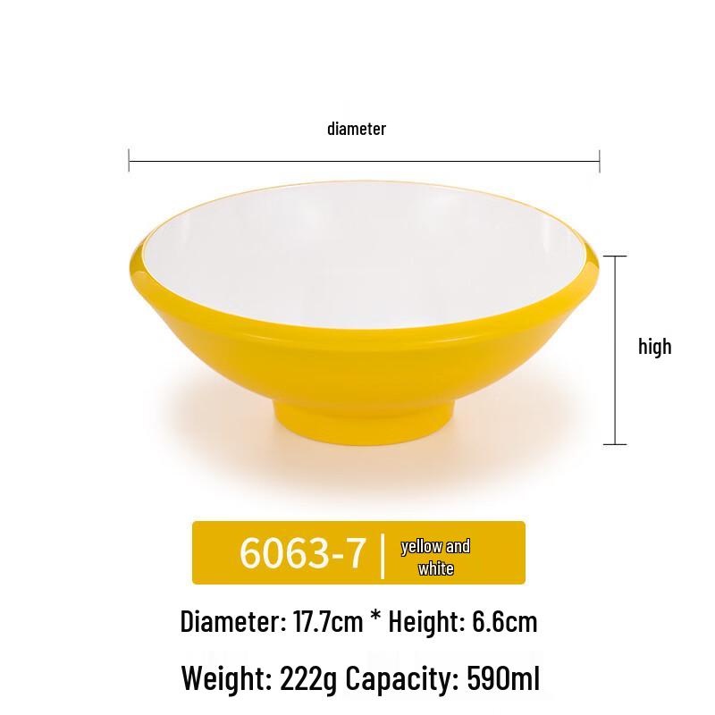 Nordic Style Square Melamine Noodle Bowl