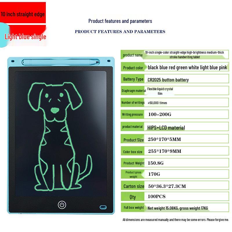 Kids' LCD Drawing Tablet - 6.5/8.5/10/12 Inch with One-Click Clear Screen
