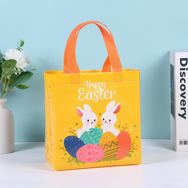 Easter Egg Rabbit Design Eco-Friendly Non-Woven Shopping Tote Bag