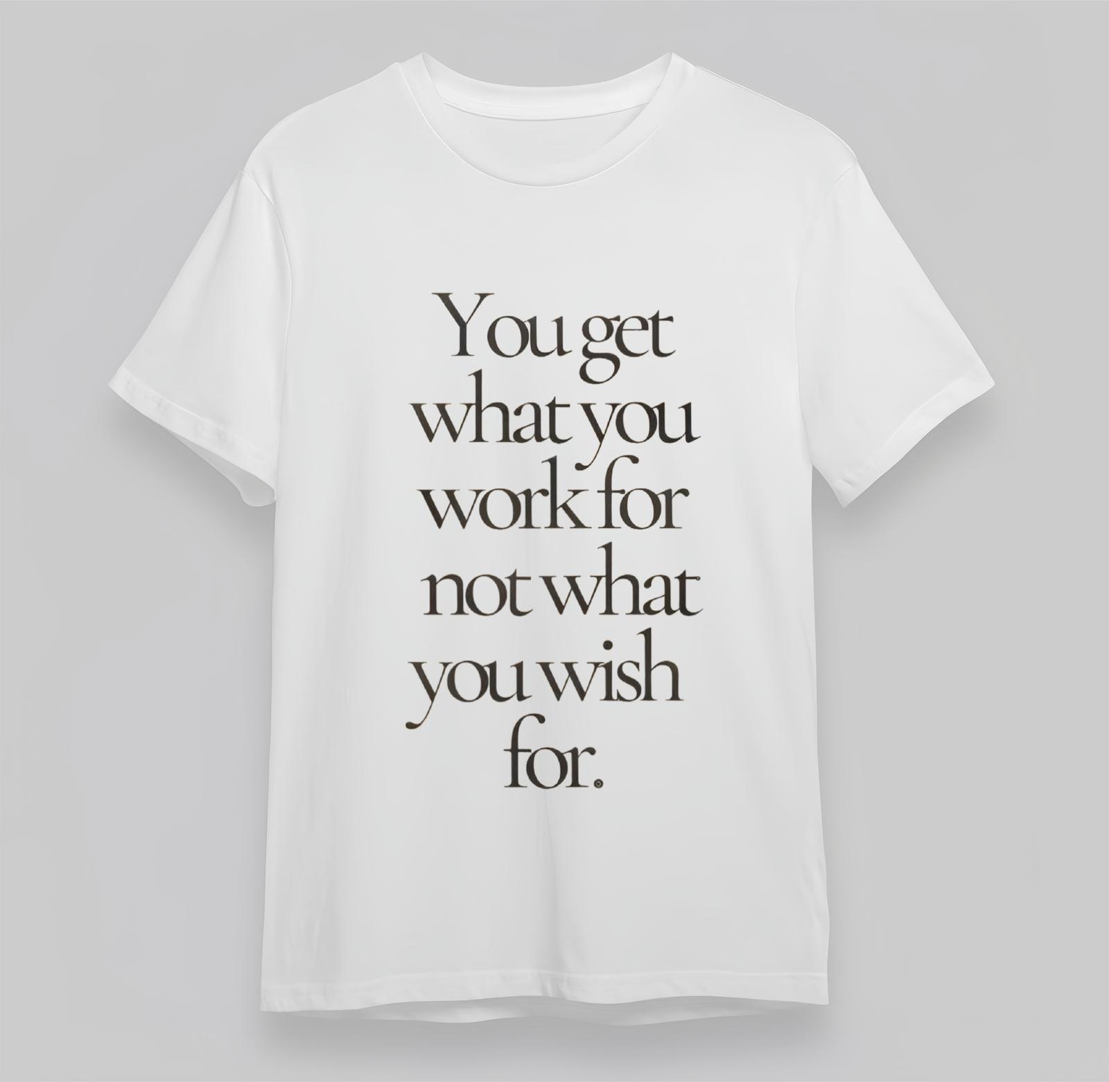 Women s Oversize T-Shirt Mens Womens Tees Top With You Get What You Work Graphic White Cotton Tops S