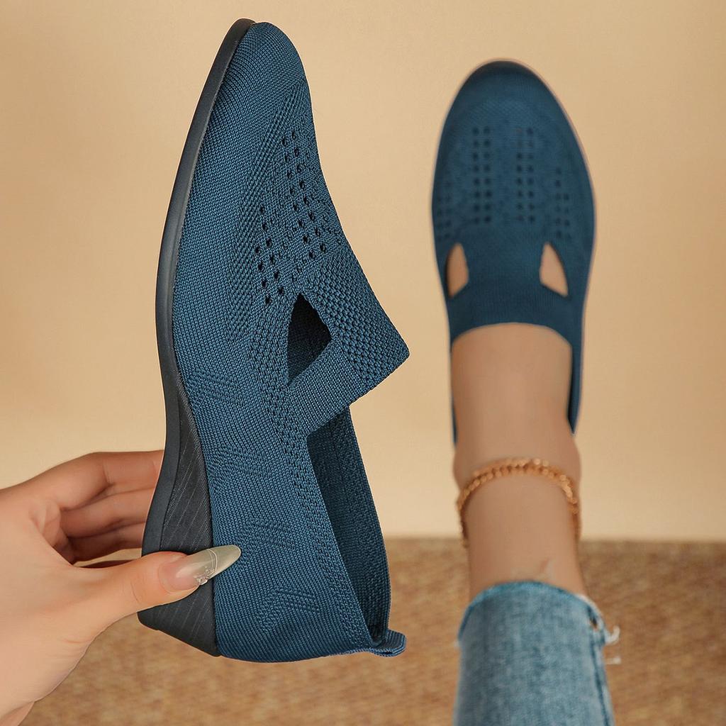 Fashion Women's Flats Shoes 2024 New Simple Round Toe Anti-Slip Flats Shoes Loafers Outdoor Casual Comfortable Breathable Women's Shoes
