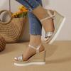 Fashion New Women Sandal Summer Shoes Women Wedges Sandals Platform Shoes High Heels Designer Sandals Comfortable Plus Size Ladies Shoes