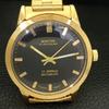 VINTAGE MONTINE HAND-WINDING SWISS MENS REFURBISHED BLACK DIAL WATCH a441071-1