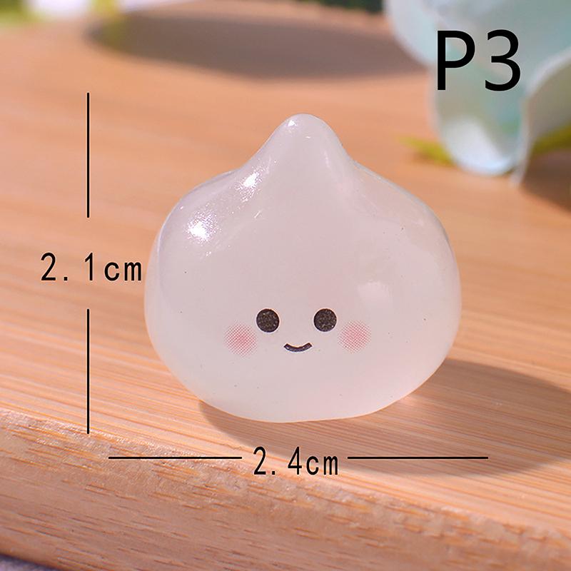 

Figurines Miniatures Cute Noctilucent Simulated Food Fruit Vegetable Micro Landscape Ornaments For Home Decorations Room Decor 3