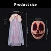 Adult Gothic Bride Halloween Costume Veil Flower Headband Bloody Hairhoop Dark Series Scary Ghost Bride Facemask Props