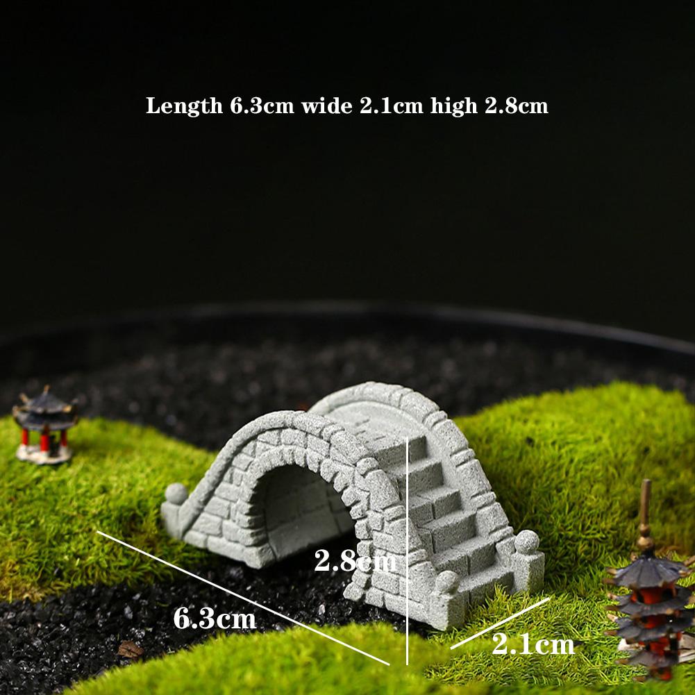 Mini Simulation Bridge Ornament For Fish Tank Decoration Resin Arch Bridge Building Rockery Bonsai For Aquarium LandscapingDecor