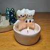 Stylish Candlestick with Two Cat Personalized Crafts Desk Decoration Gift for Birthday Christmas