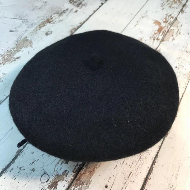Female Beret Painter's Hat Vintage British Casual Hat Autumn and Winter Wool Bud Versatile Hat