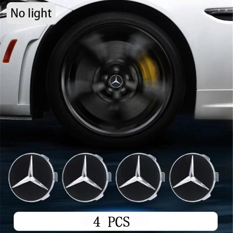 C200 E200 New For Mercedes Benz 4PC/Set Mercedes Benz Magnetic Suspension Wheel Hub Caps LED Illuminated Lights Upgrade Wheel C