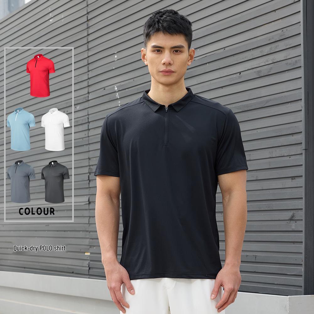 

Dika Quick-Dry Half-Zip Polo Shirt - Short Sleeve Tennis & Fitness Wear 3XL