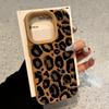Husă de telefon elegantă din piele cu model leopard pentru iPhone 16 15 14 13 12 11 Pro Max Plus XR X XS Max, husă rezistentă la șocuri